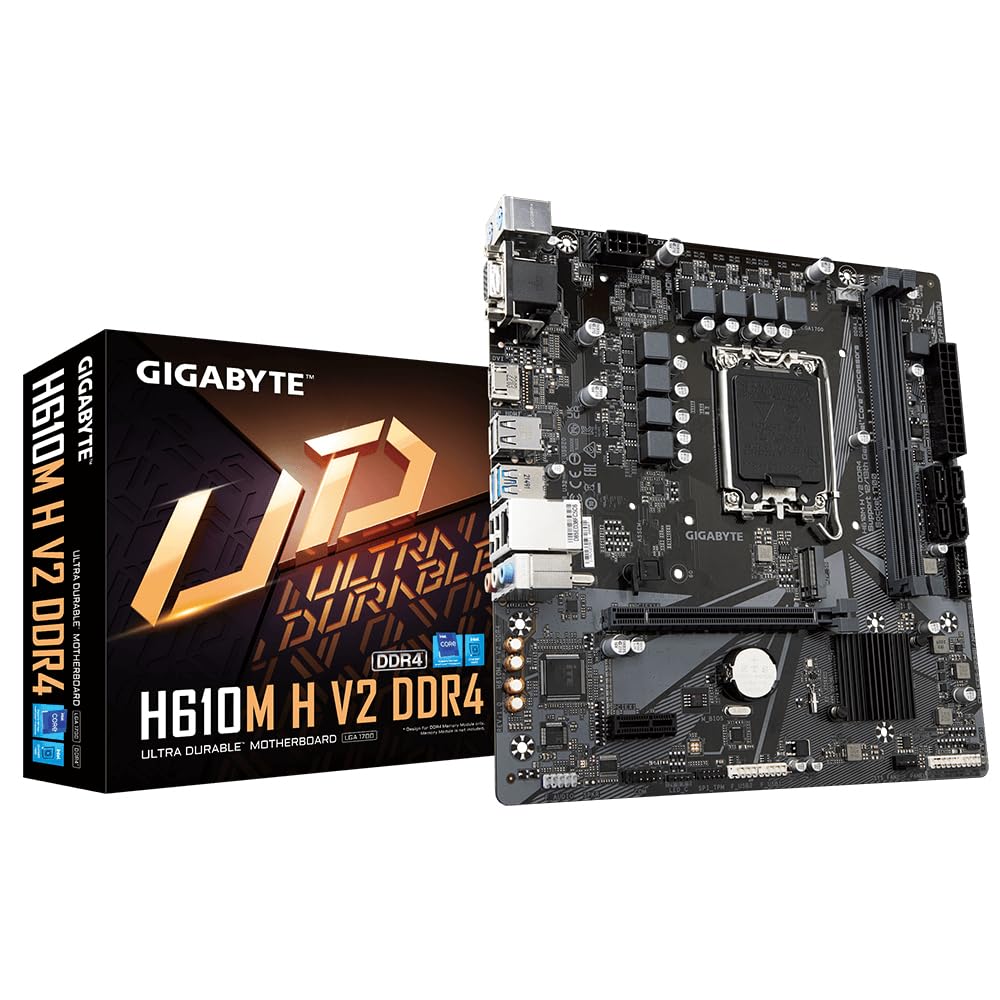 GIGABYTE LGA 1700 H610M メモリ　電源　他セット Amazon.com: Gigabyte H610M H V2 DDR4 Motherboard - Supports Intel